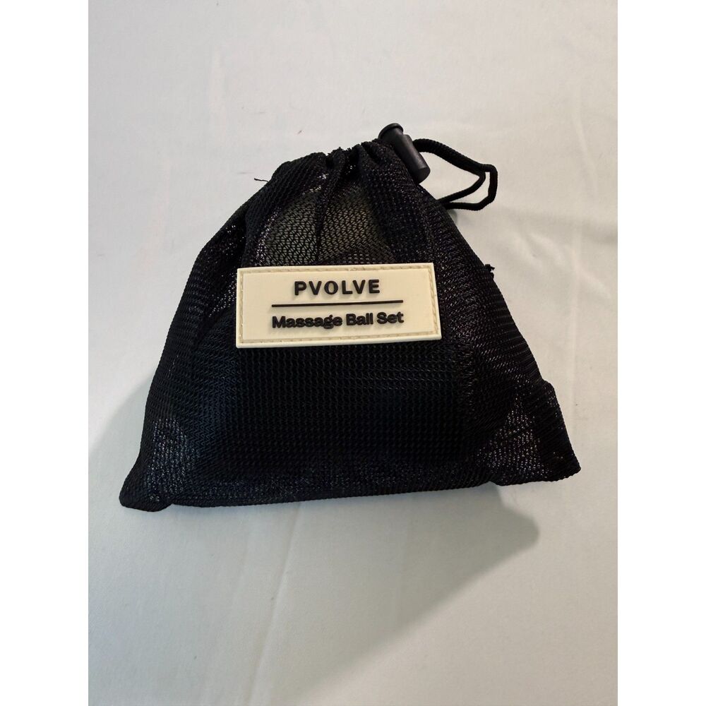 P.volve Massage Ball Set w/ Mesh Carry Bag Deep Tissue Muscle Recovery Therapy